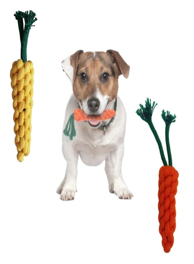 Petlicious & More LED Teething Durable Carrot Rope and Ball Toys for Puppy, Combo of 3 - Image 4
